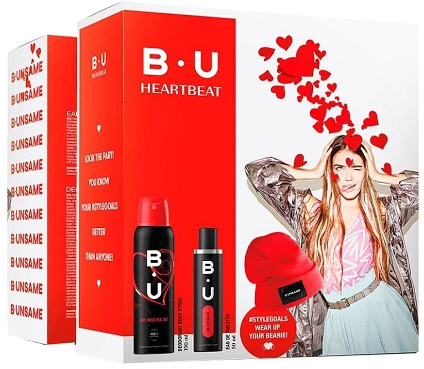 B.U. Heartbeat - Duftset (Eau de Toilette 50 ml + Deospray 150 ml + Mütze)