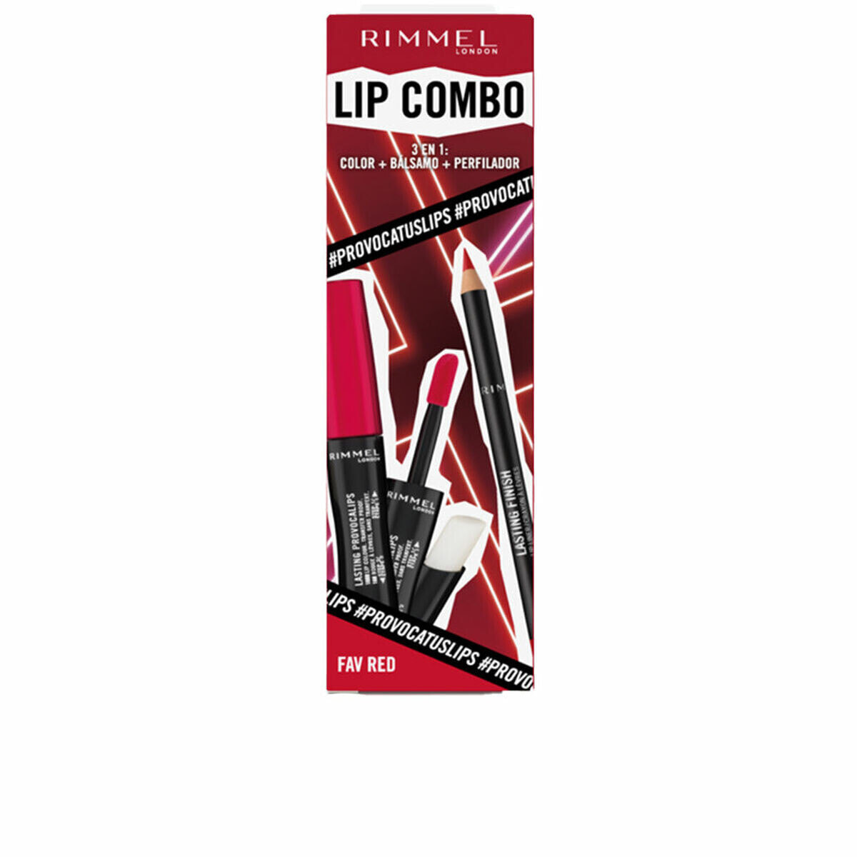 макияжный набор Rimmel London Lip Combo 3 Предметы Fav Red