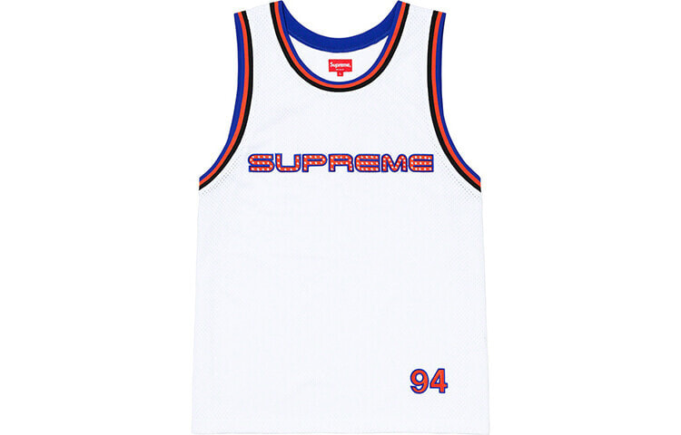 Supreme SS19 Rhinestone Basketball Jersey 水钻logo篮球背心球衣 男女同款 白色 / Баскетбольная майка Supreme SS19 Rhinestone Basketball Jersey logo SUP-SS19-10400