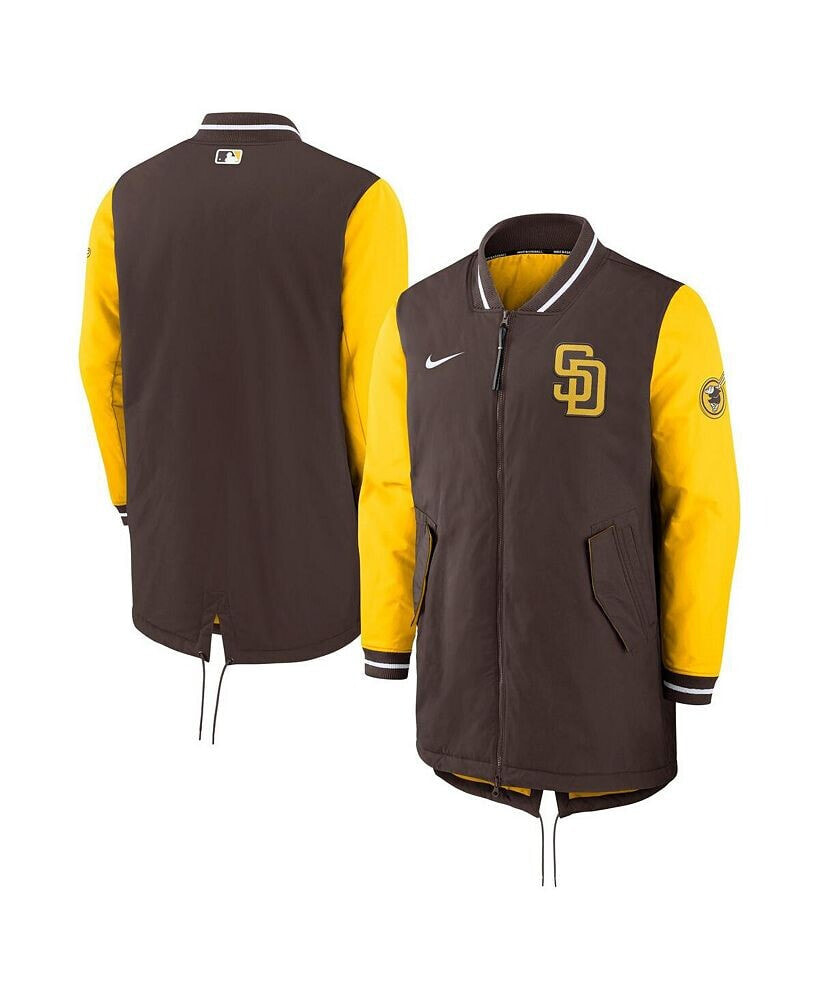 Men's Brown San Diego Padres Authentic Collection Dugout Performance Full-Zip Jacket