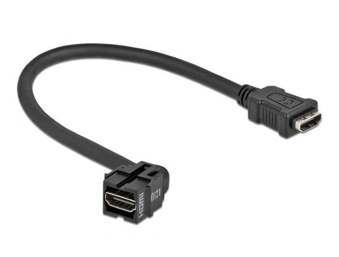 Компьютерный разъем или переходник DeLOCK 86854. Construction type: Flat, Product colour: Black, Connector 1: HDMI