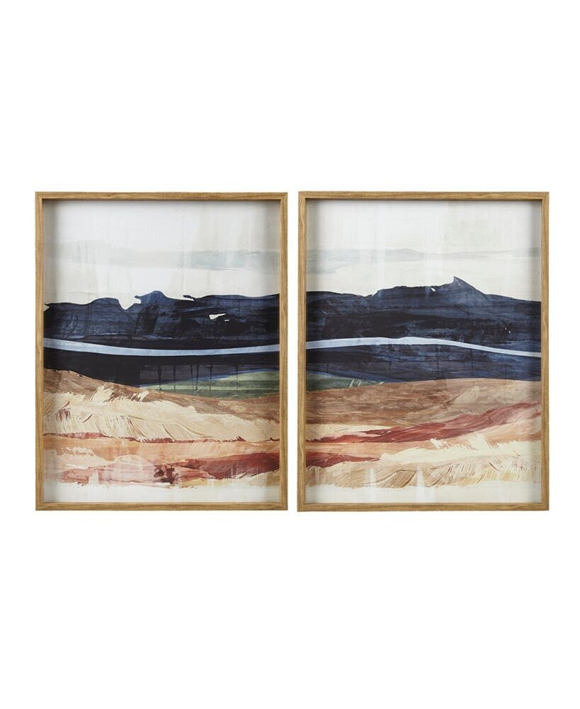 INK+IVY dreaming Abstract Landscape Diptych 2-Pc Framed Glass Wall Art Set