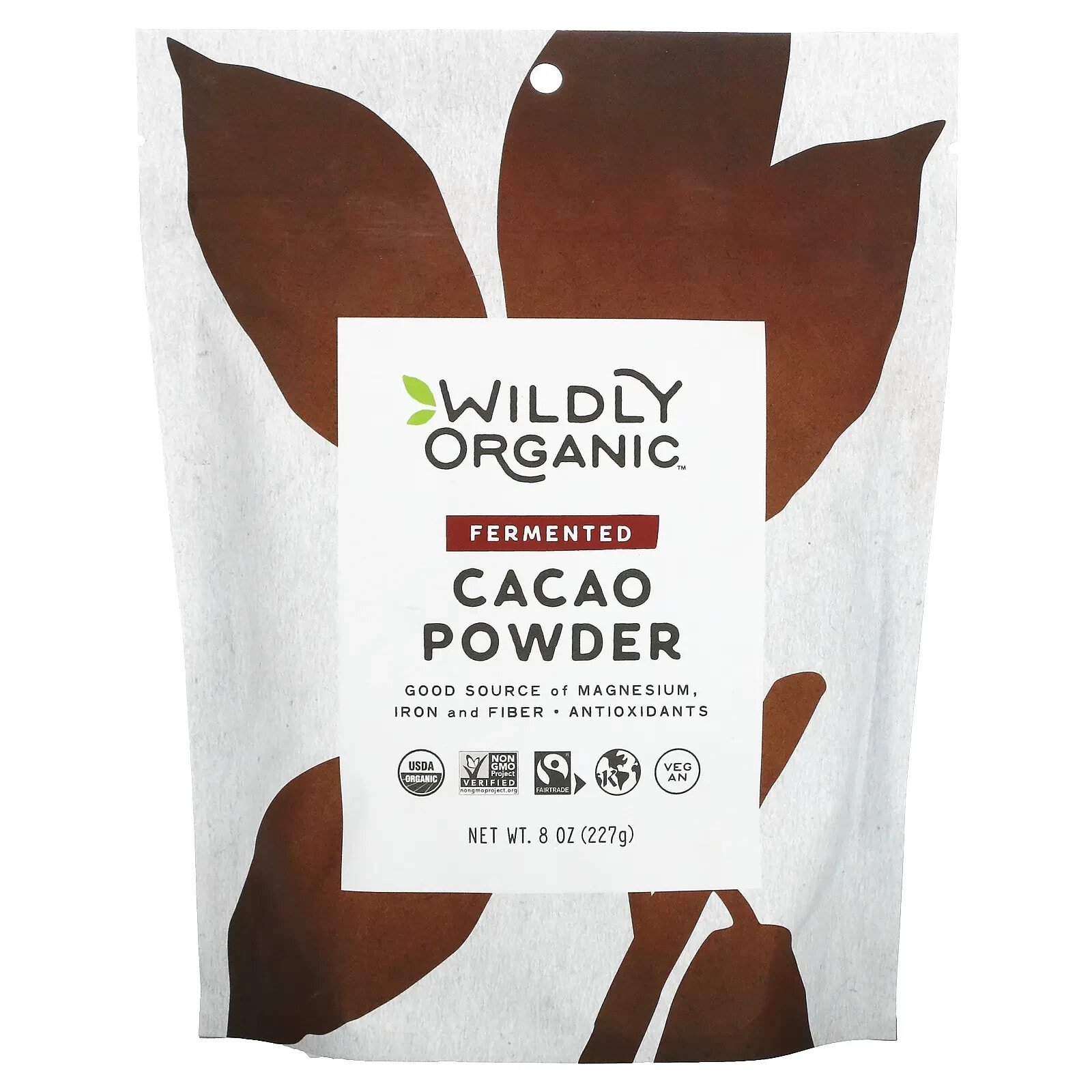 Вайлди Органик, Ферментированный порошок какао, 454 г (16 унций)