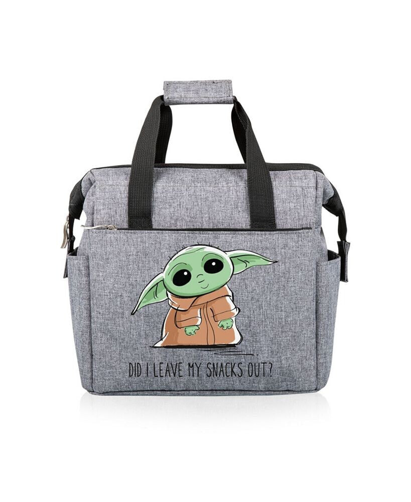 Disney mandalorian the Child on the Go Snacks Out Gray Lunch Cooler Bag