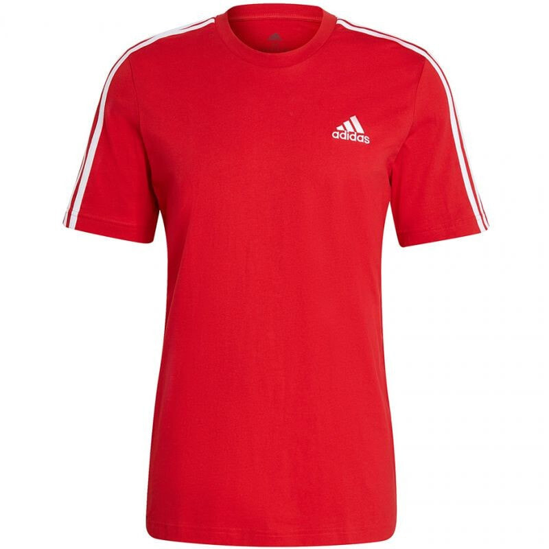 Мужская футболка спортивная красная с логотипом для бега Adidas Essentials M GL3736 T-shirt