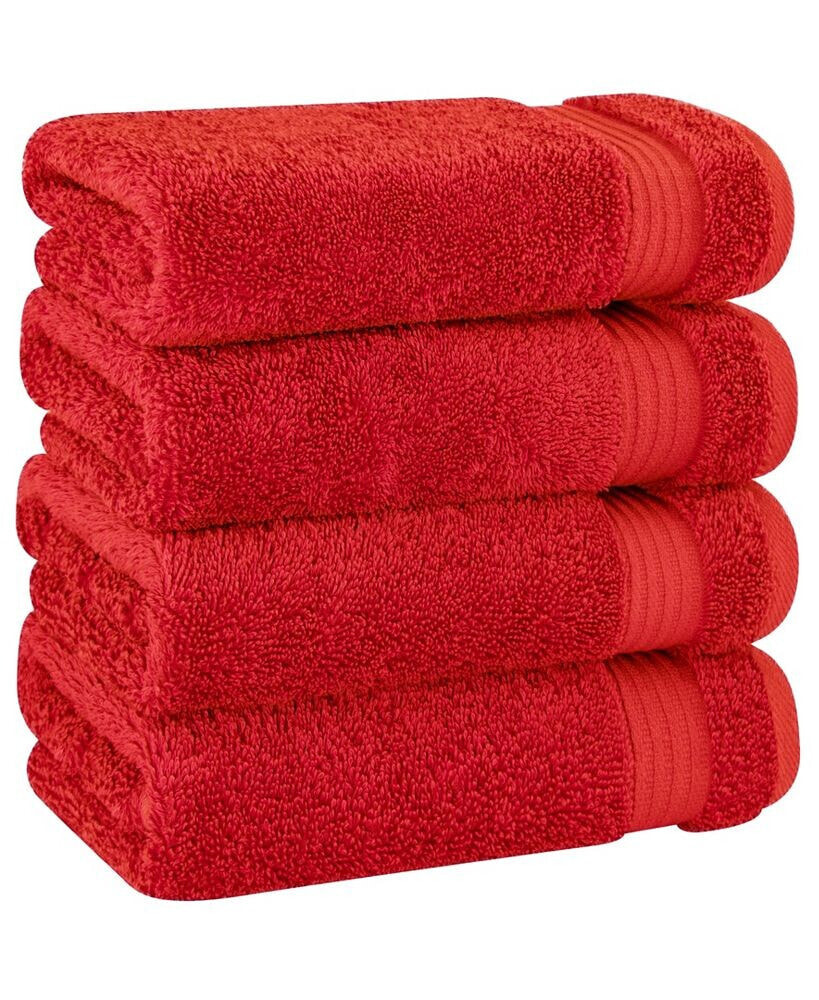 American Soft Linen bekos Premium 100% Turkish Cotton 4-Piece Hand Towel Set