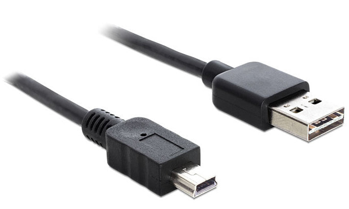 DeLOCK 1m USB 2.0 A - mini USB m/m USB кабель USB A Mini-USB A Черный 83362