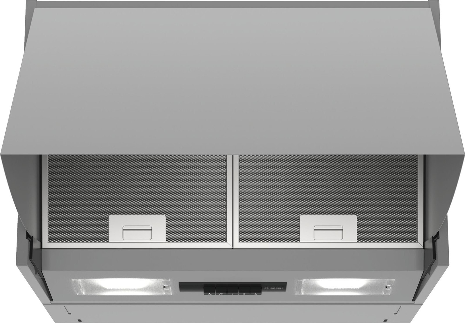 Bosch Serie 2 DEM63AC00 кухонная вытяжка 360 m³/h Полувстроенный (выдвижной) Серебристый D