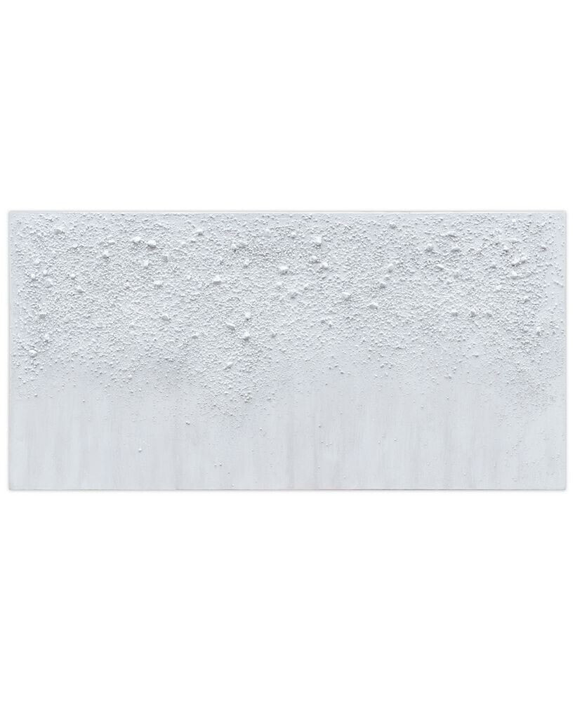 Empire Art Direct white Snow A Textured Metallic Hand Painted Wall Art by Martin Edwards, 24