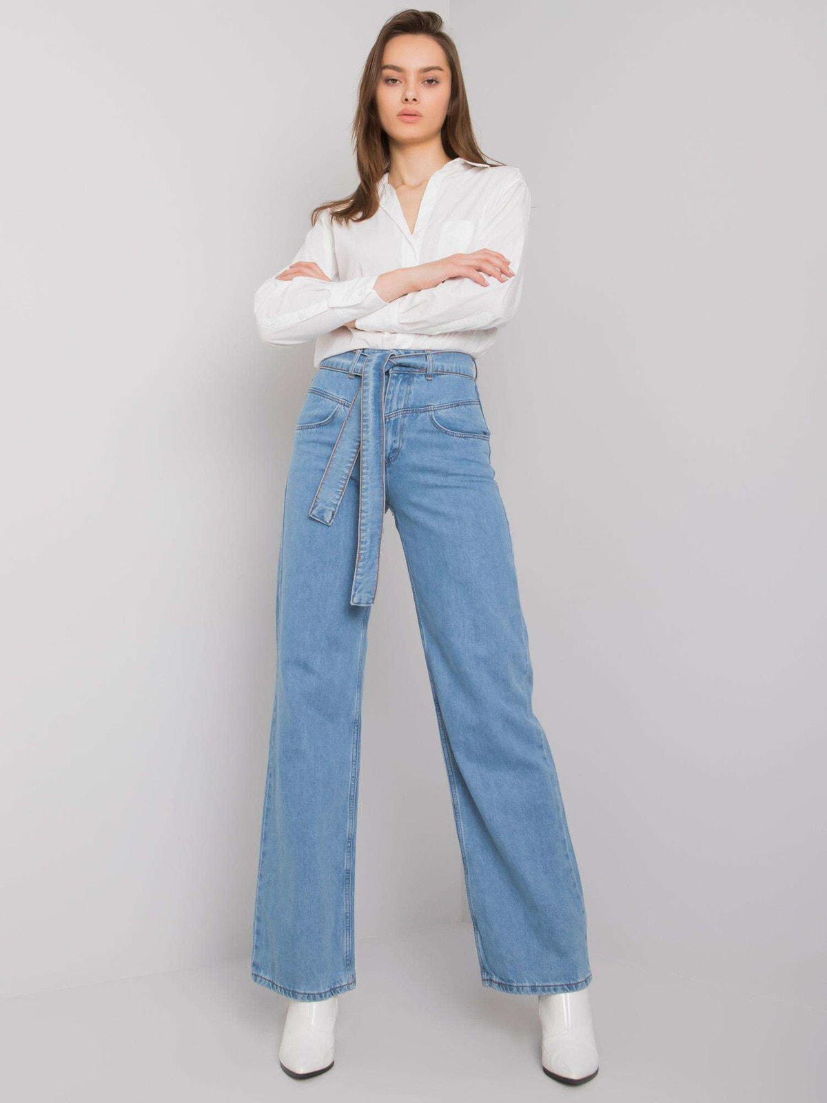 Женские синие джинсы Factory Price Spodnie jeans-MR-SP-303.14P-niebieski