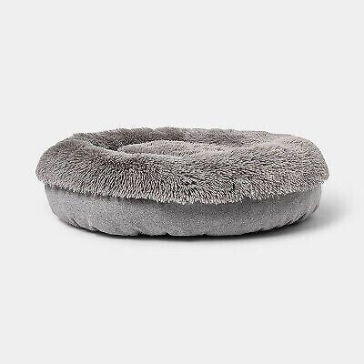 Super Plush Cuddler Round Dog Bed - M - Gray - Boots & Barkley