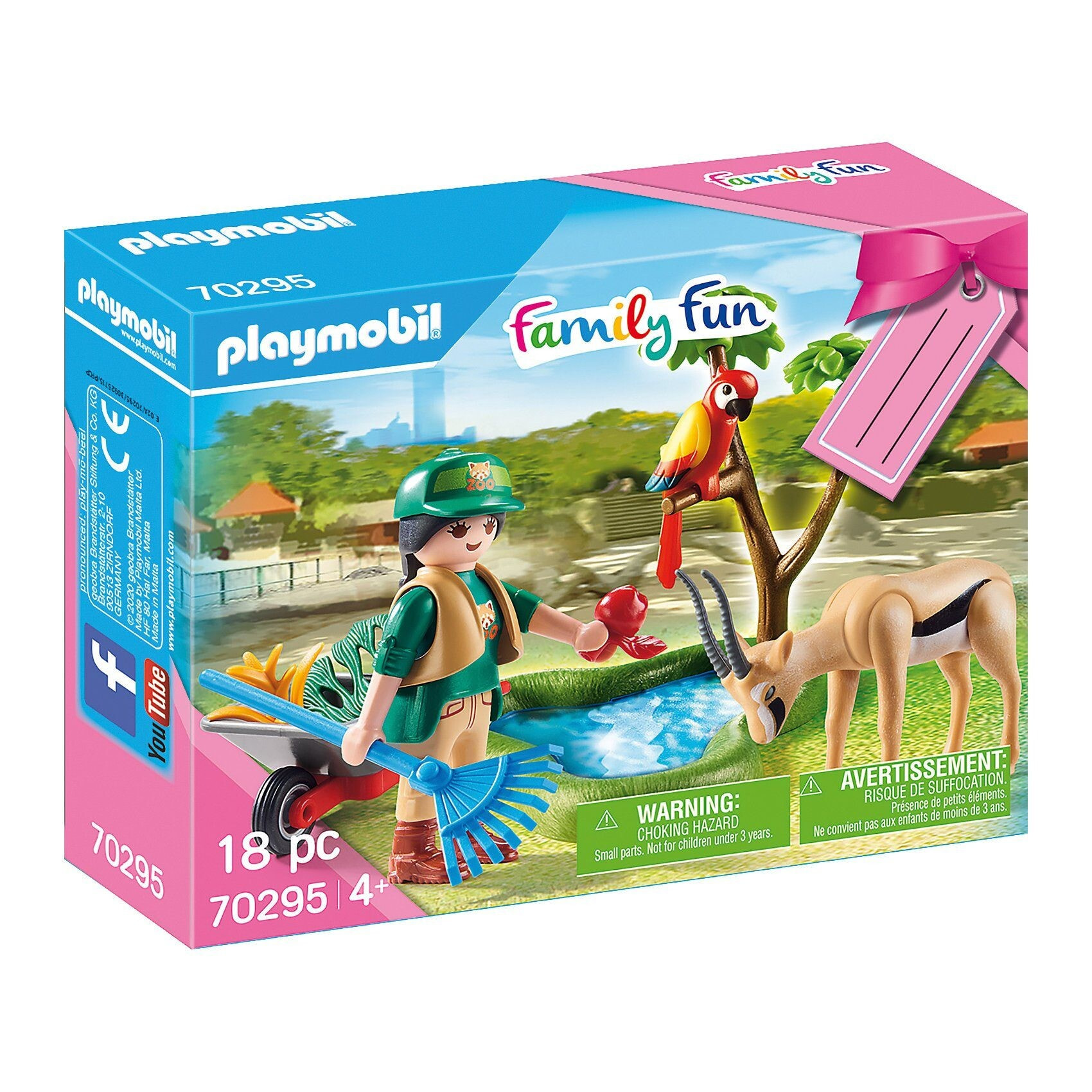 Игровой набор с элементами конструктора Playmobil Family Fun 70295 Зоопарк