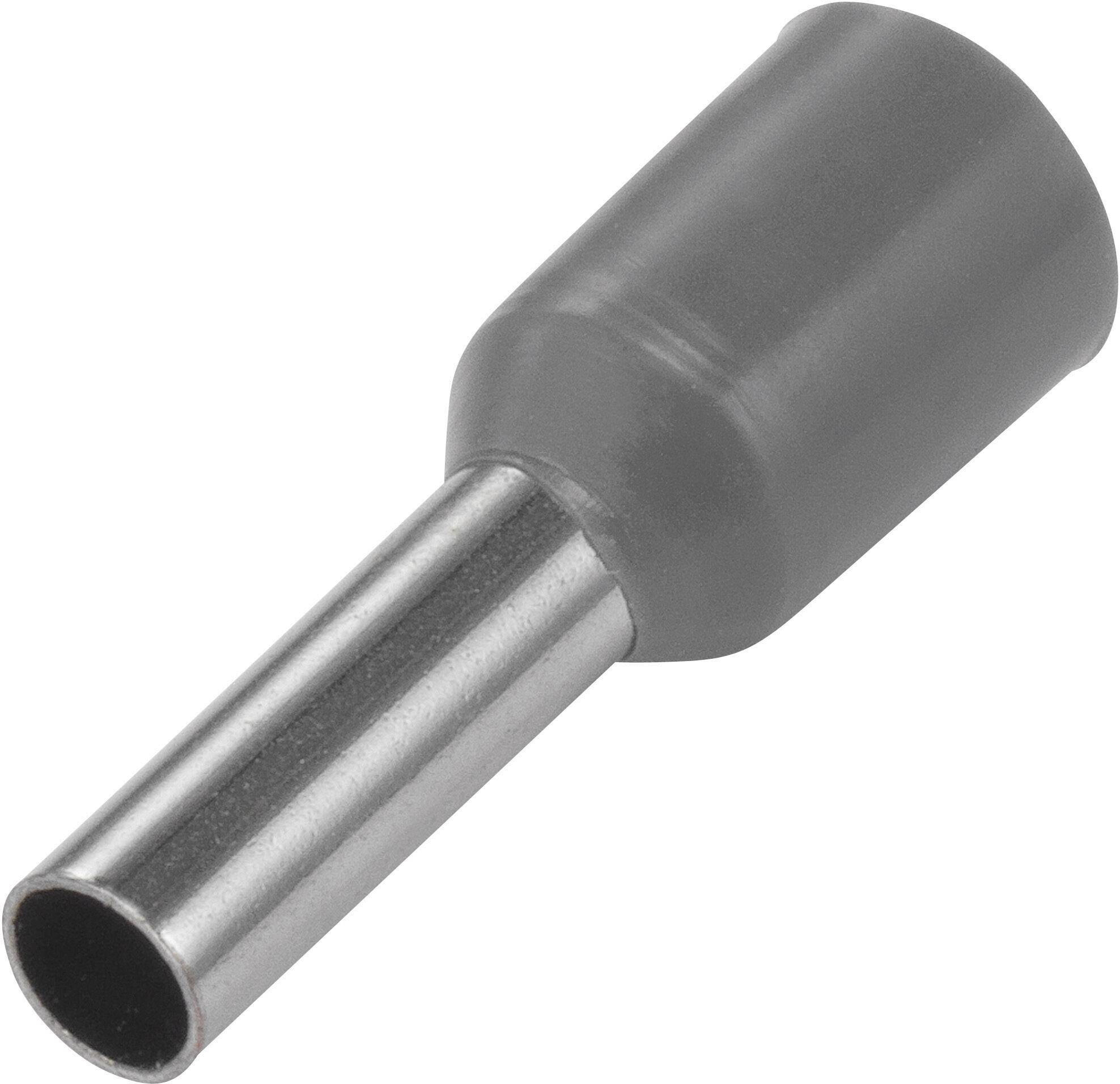 Conrad 1091281 - Wire end sleeve - Silver - Straight - Grey - Metallic - Copper - PVC