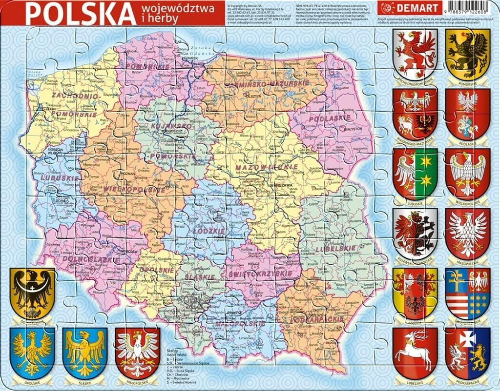Frame Puzzle Demart - Administrative Poland