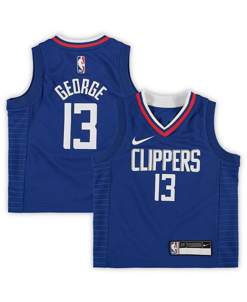Nike toddler Girls and Boys Paul George Royal LA Clippers 2020/21 Replica Jersey - Icon Edition