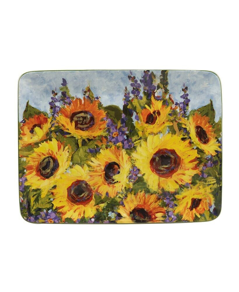 Sunflower Bouquet Rectangular Platter 16