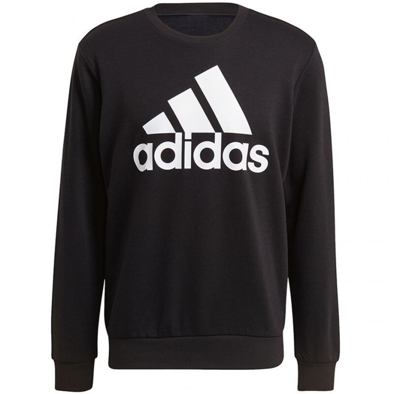 Мужской свитшот спортивный черный Adidas Essentials Sweatshirt M GK9076