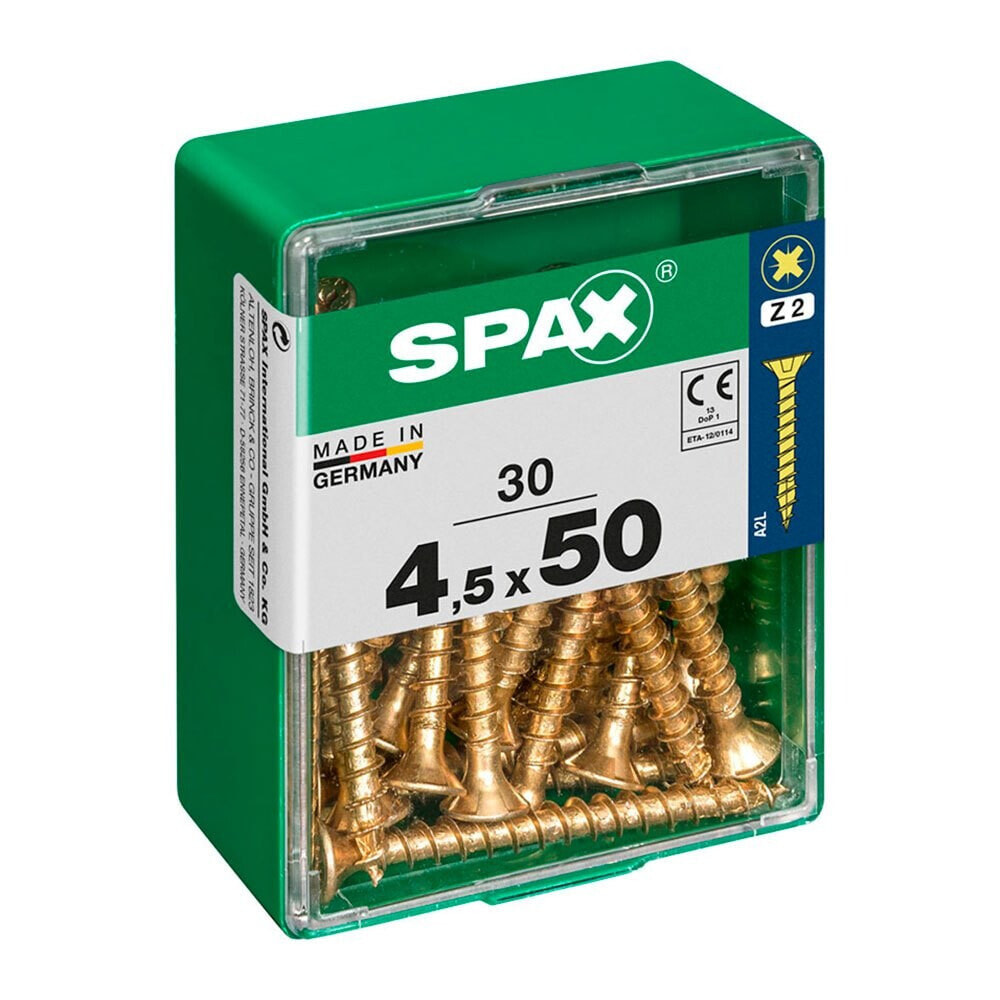 SPAX Yellox 4.5x50 mm Flat Head Wood Screw 30 Units