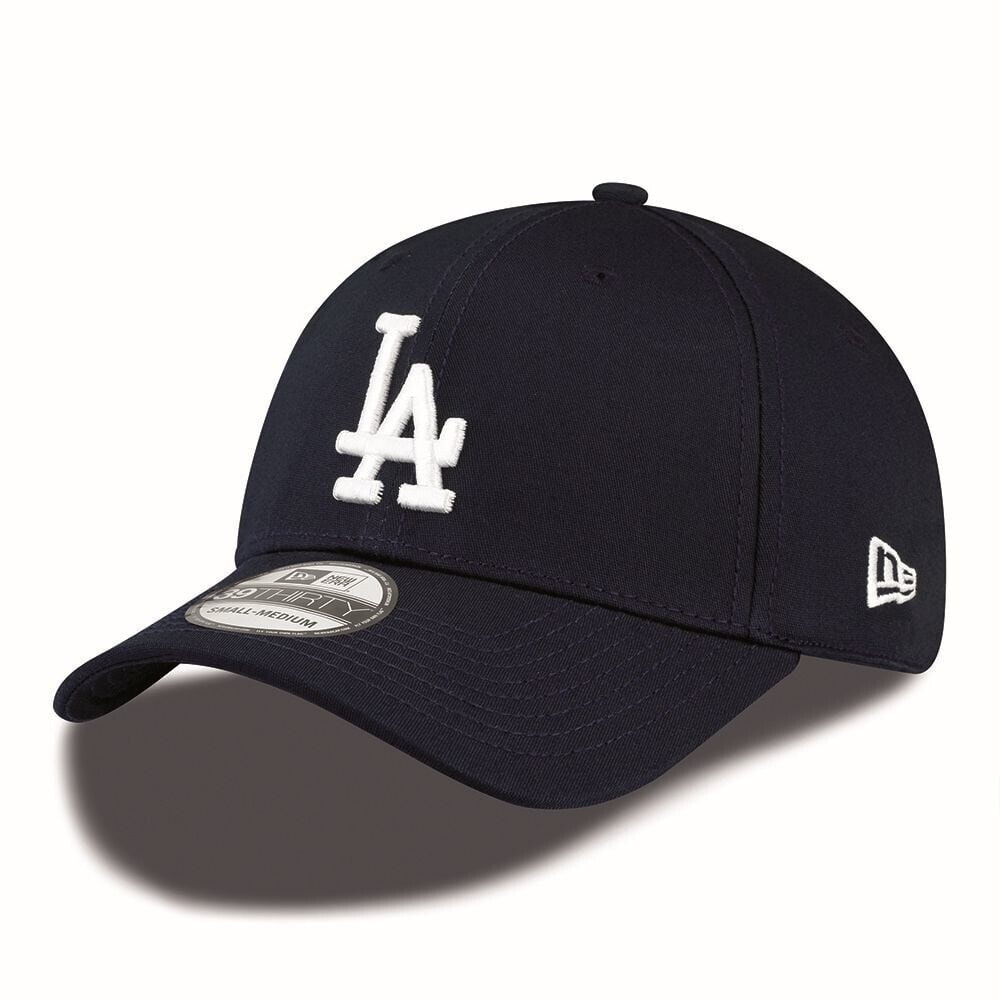 Мужская бейсболка черная с логотипом New Era 39THIRTY LA Dodgers