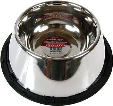 Zolux Bowl Inox on rubber for 0.9 l spaniel