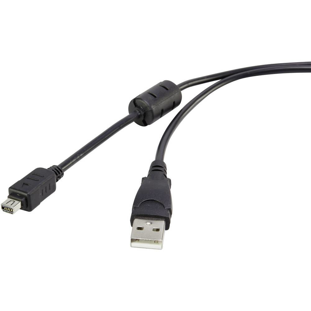 USB 2.0 Anschlusskabel[1x 2.0 Stecker A - 1x Olympus] 1.50 m Black mit - Digital