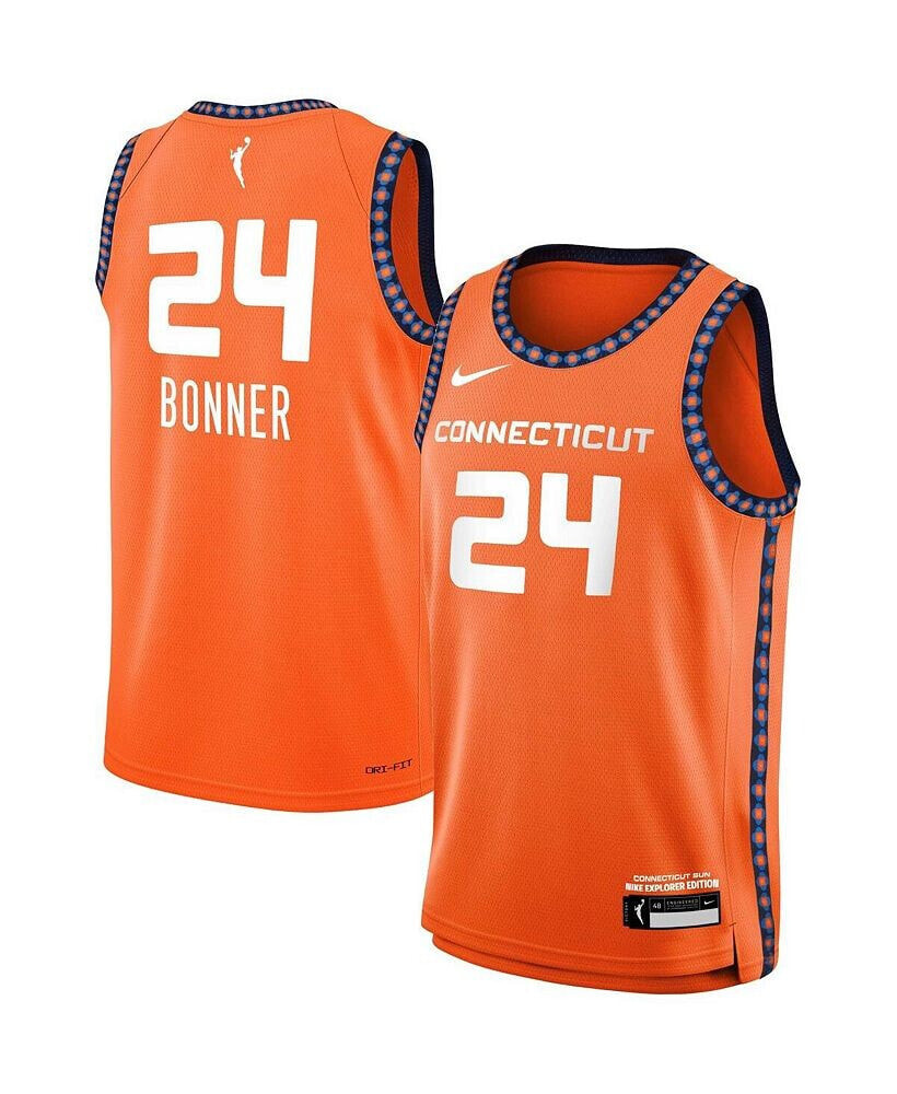 Nike big Boys and Girls DeWanna Bonner Orange Connecticut Sun Swingman Player Jersey - Explorer Edition