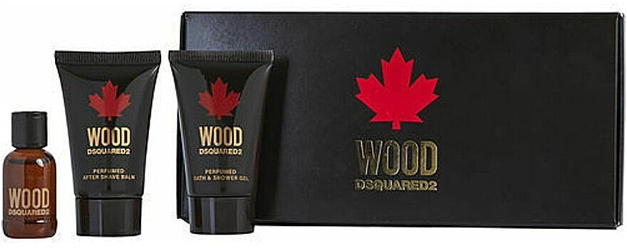 Dsquared2 Wood Pour Homme - Duftset (Eau de Toilette Mini 5ml + Duschgel Mini 25ml + After Shave Balsam Mini 25ml)