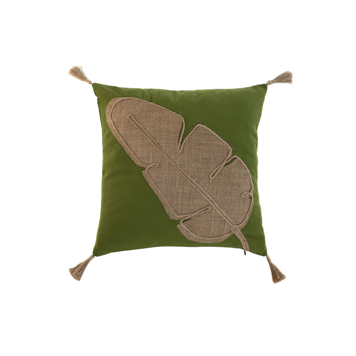 Cushion Home ESPRIT Green Natural Boho 45 x 5 x 45 cm