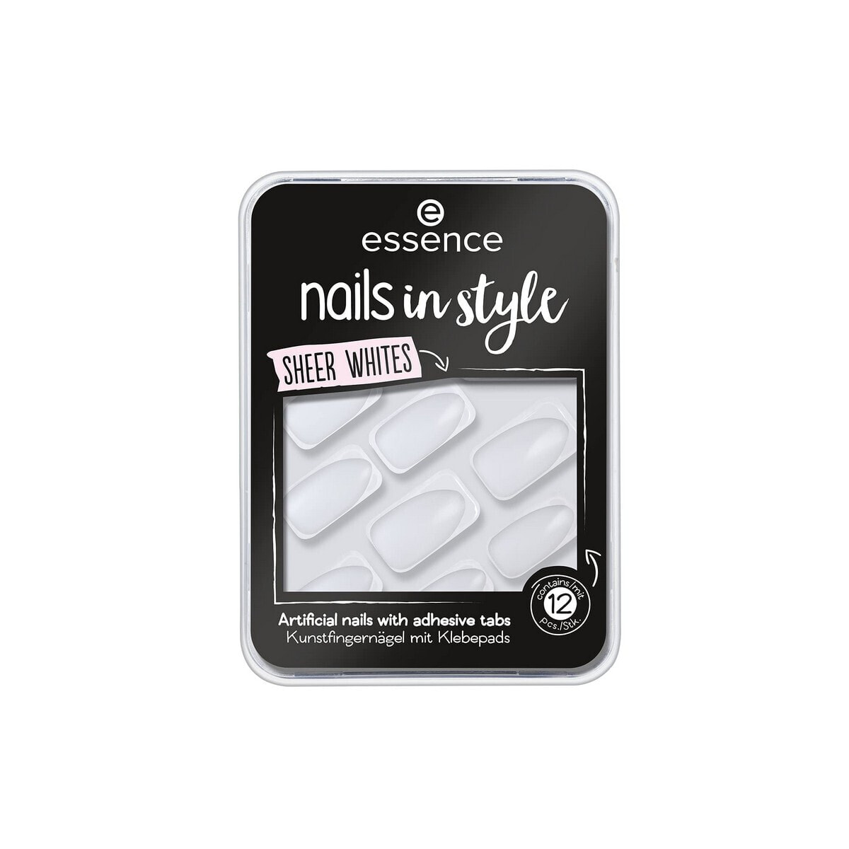 Искусственные ногти Essence Nails In Style 11-sheer whites 12 штук