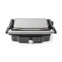 Nedis KAGR131FSR - Black - Silver - Plastic - Stainless steel - Rectangular - Rotary - Griddle - 278 x 170 mm