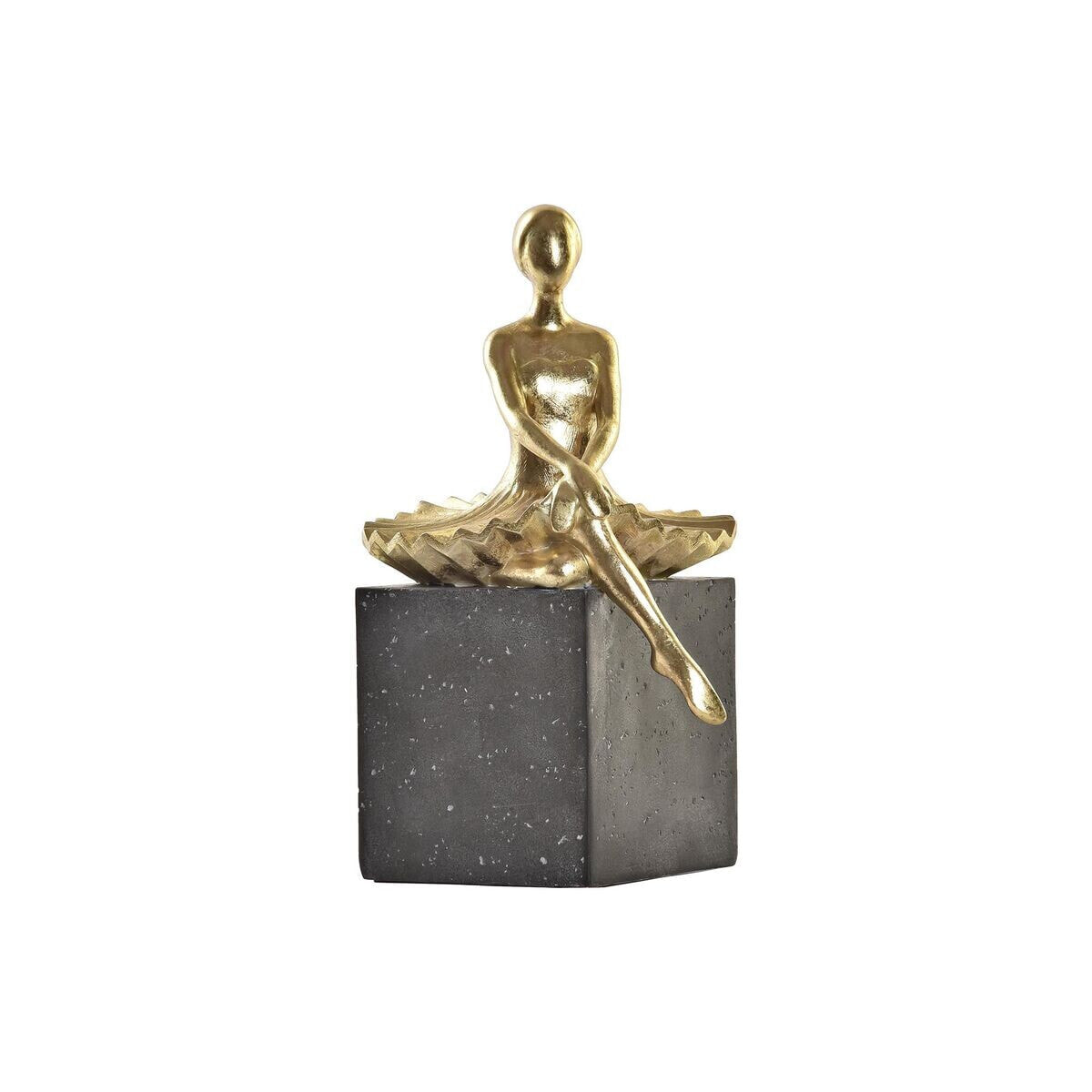 Decorative Figure DKD Home Decor Ballerina Golden Resin Dark grey (21,5 x 23 x 32 cm)