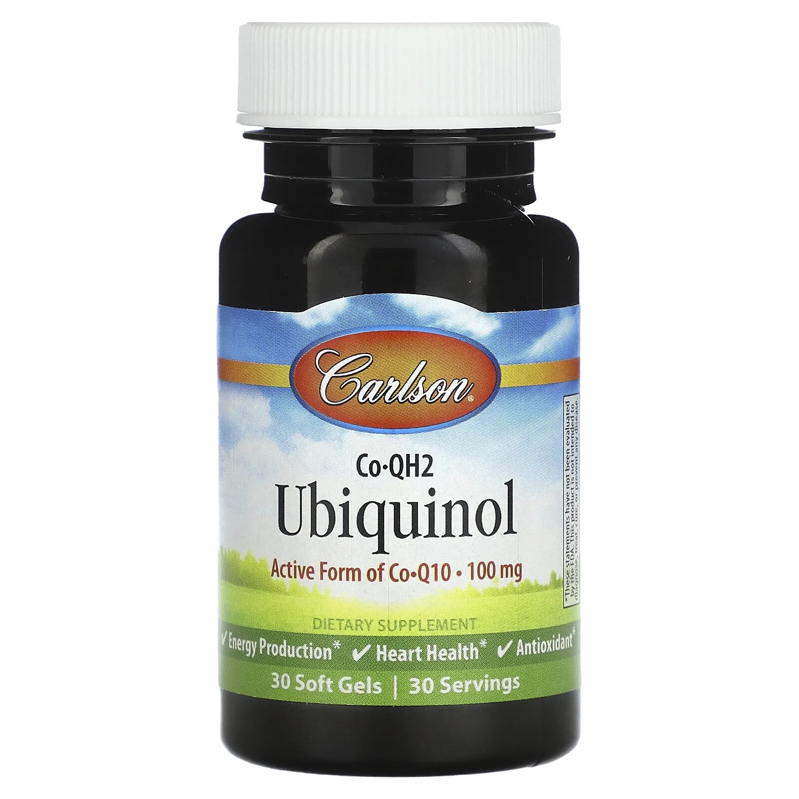 Carlson, Co-QH2 убихинол, 100 мг, 60 мягких таблеток