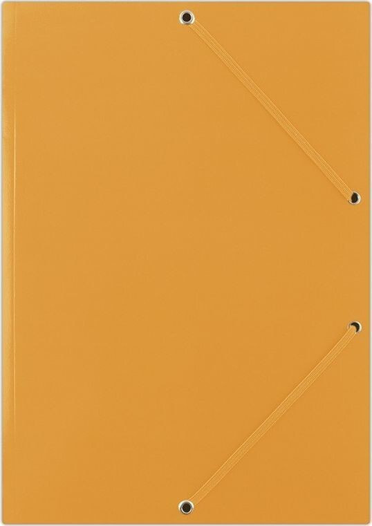 Donau Folder with rubber band DONAU, cardboard, A4, 400gsm, 3 pockets, orange