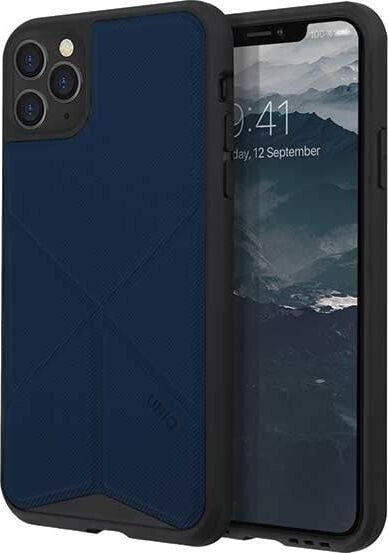 чехол силиконовый темно-синий с черной окантовкой iPhone 11 Pro Max Uniq