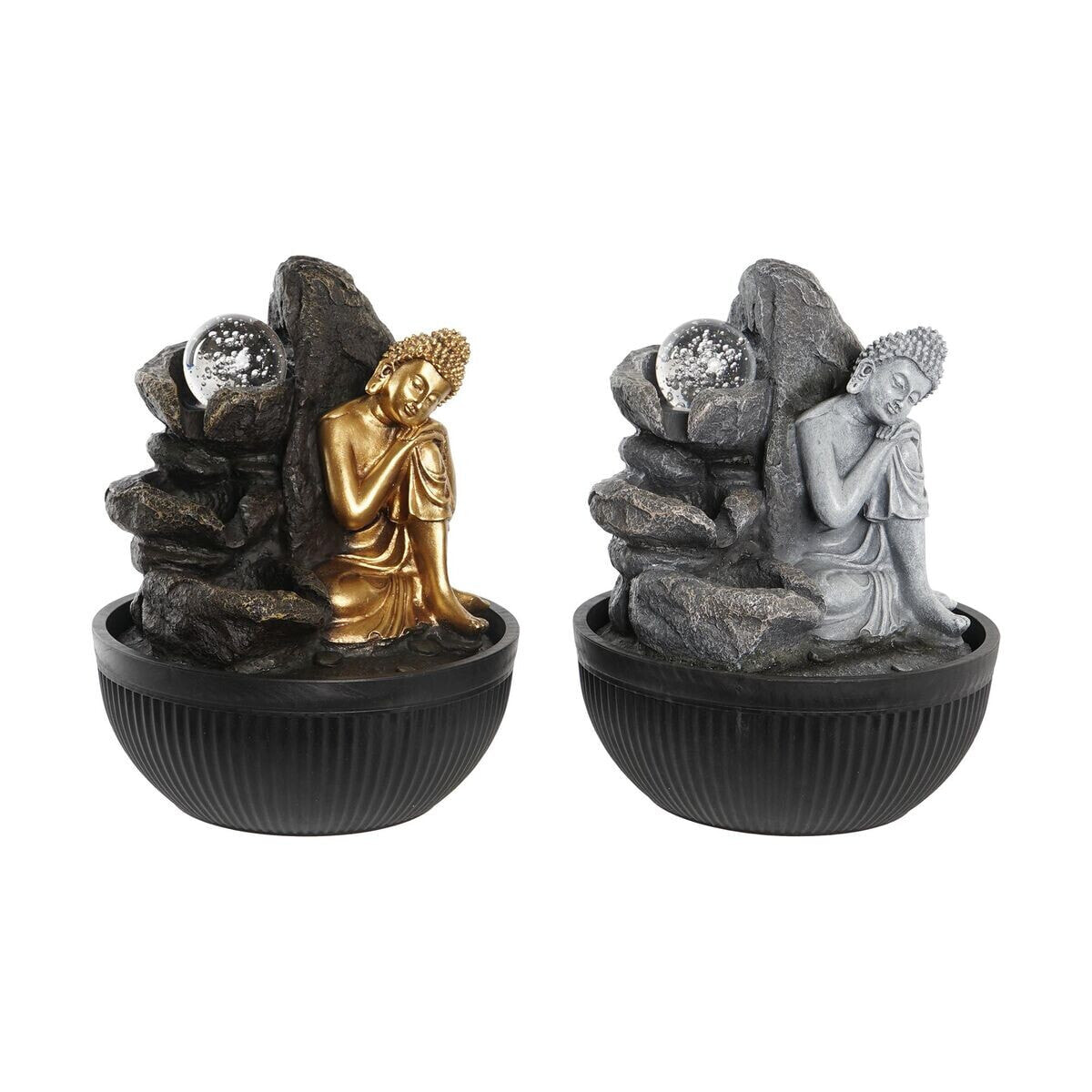 Fountain DKD Home Decor 21 x 21 x 25 cm Buddha Resin Oriental (2 Units)