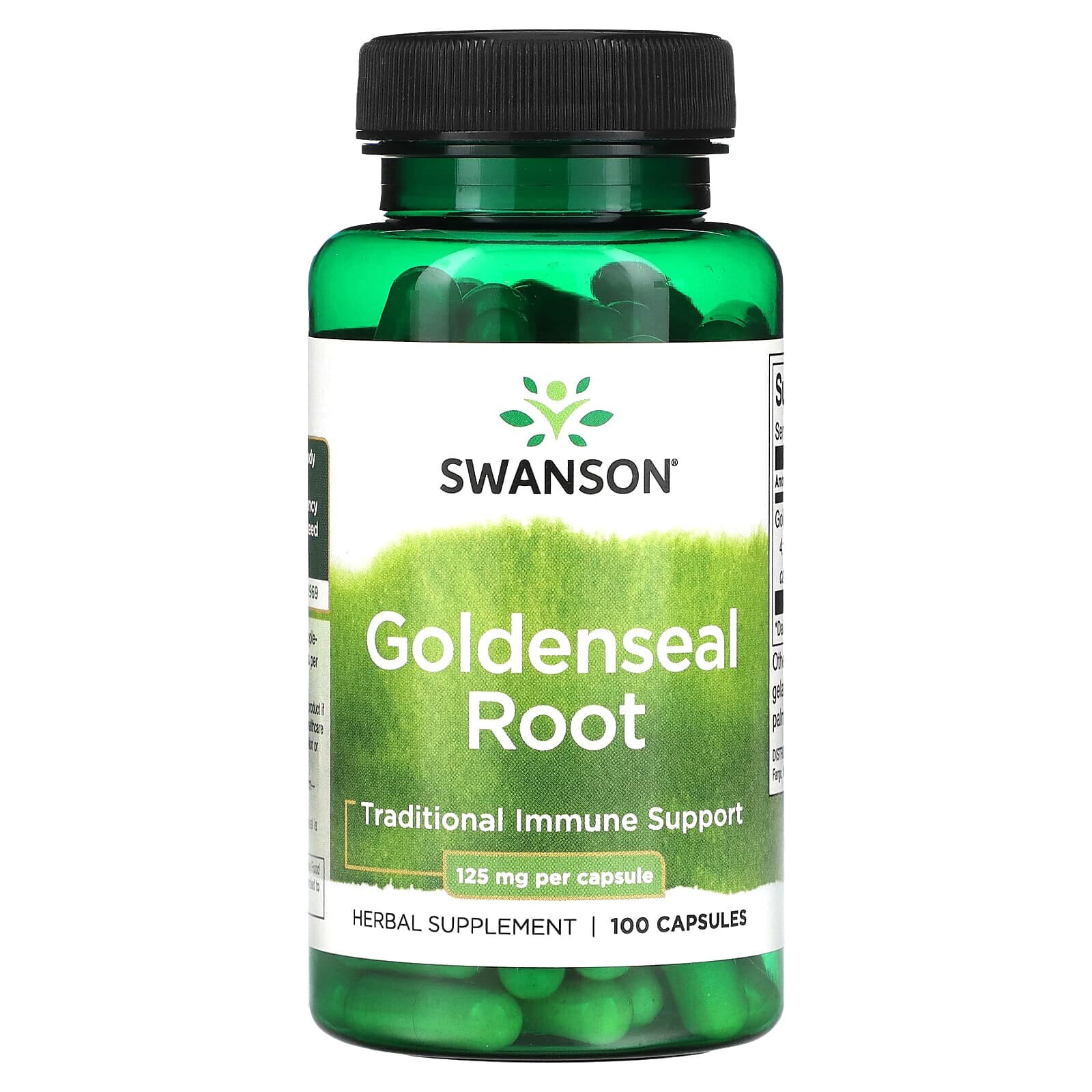 Goldenseal Root, 125 mg, 100 Capsules