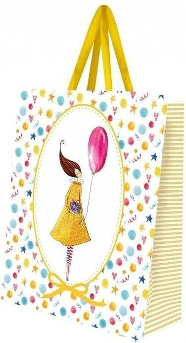 Подарочная упаковка Cozywood Torebka prezentowa ozdobna mała Kobieta z balonem