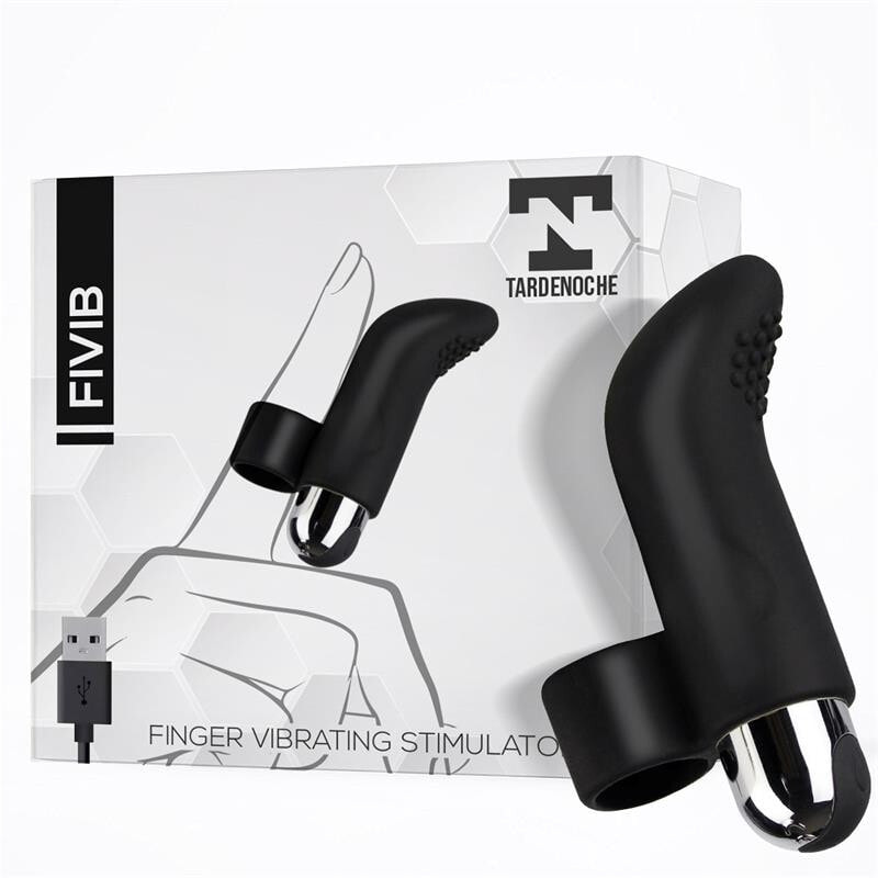 Вибратор TARDENOCHE Fivib Finger Vibrating Stimulator USB Silicone Black