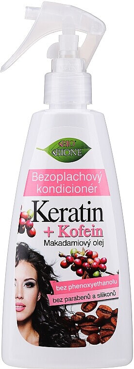 Haarbalsam-Spray ohne Waschen mit Keratin und Koffein - Bione Cosmetics Keratin + Caffeine Leave-in Conditioner Spray