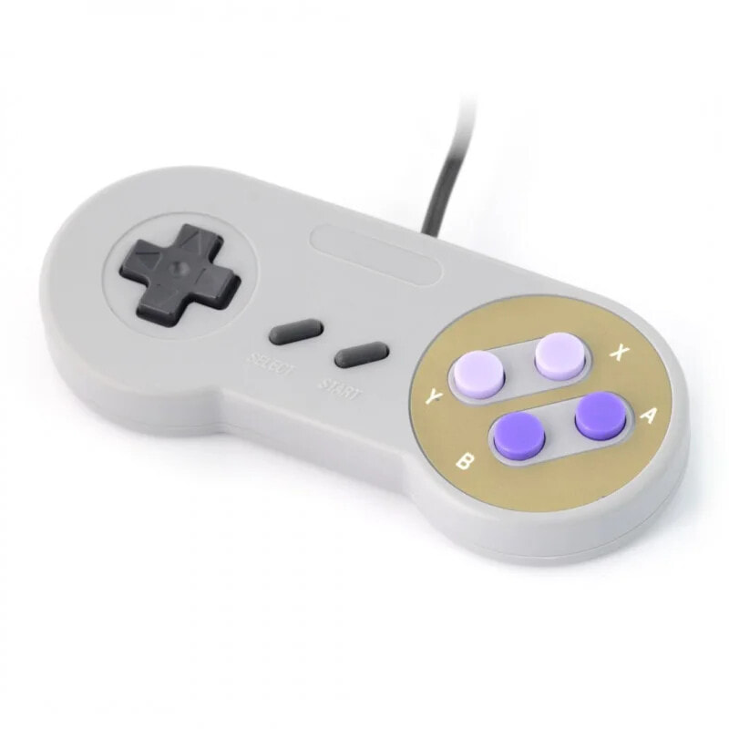 SNES - игровой контроллер в стиле ретро - фиолетовые кнопки
