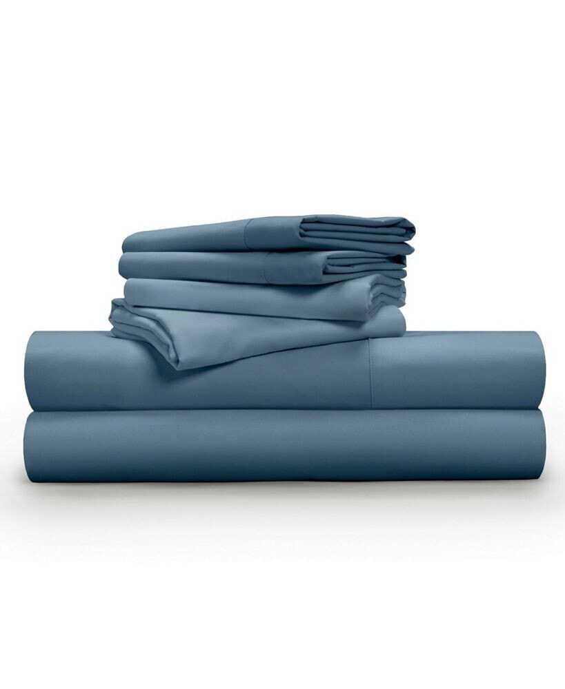 Pillow Guy 600 Thread Count Luxe Soft & Smooth 6 piece Sheet Set, Full