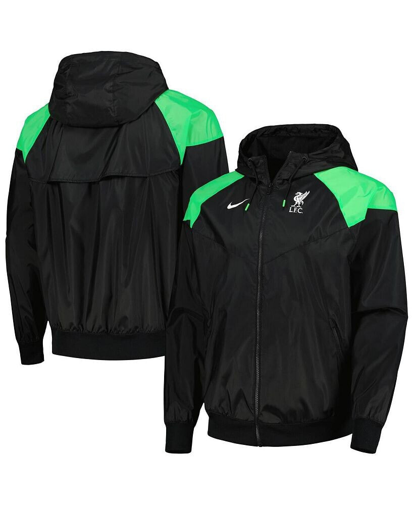 Nike men's Black Liverpool Windrunner Raglan Full-Zip Jacket