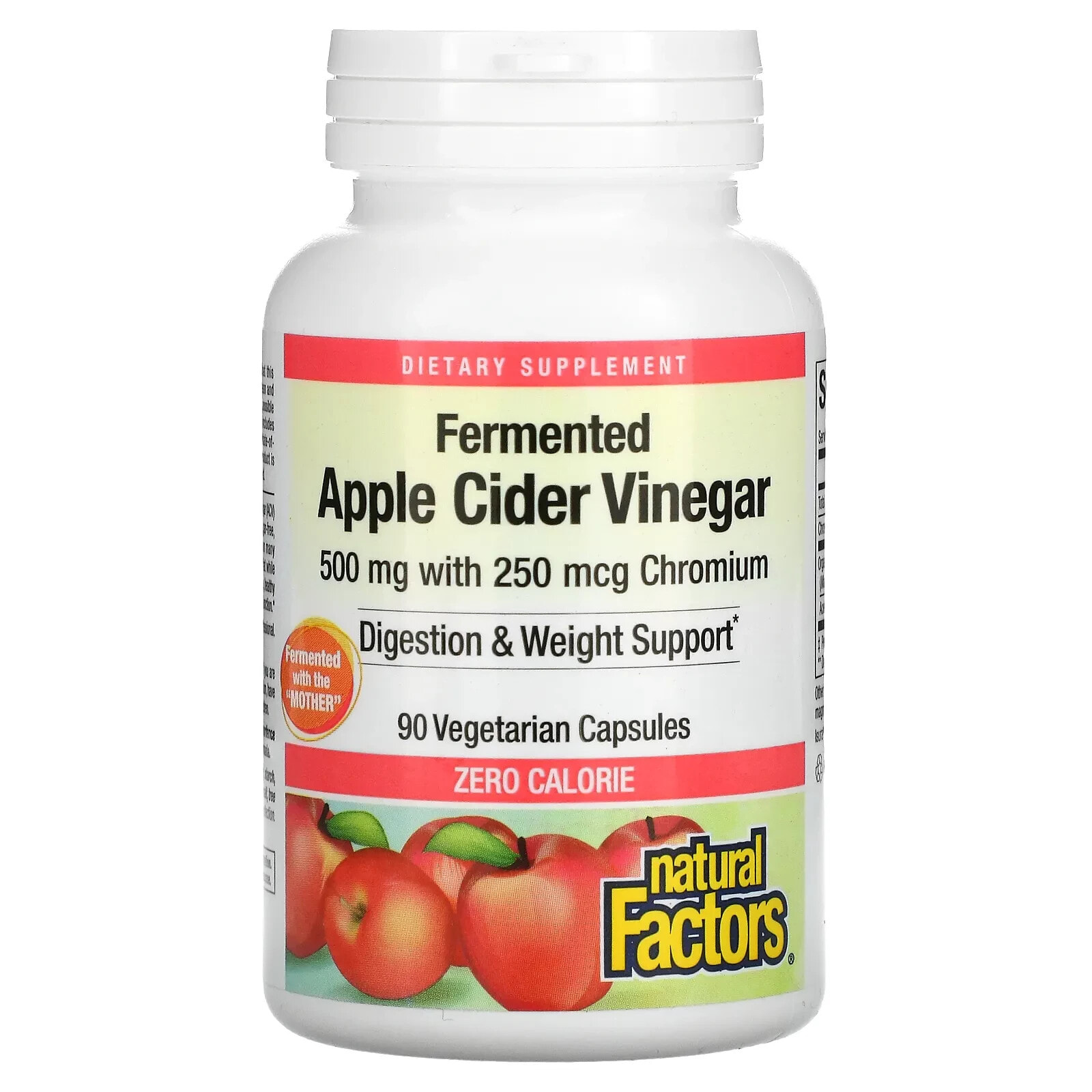 Fermented Apple Cider Vinegar, 500 mg, 90 Vegetarian Capsules