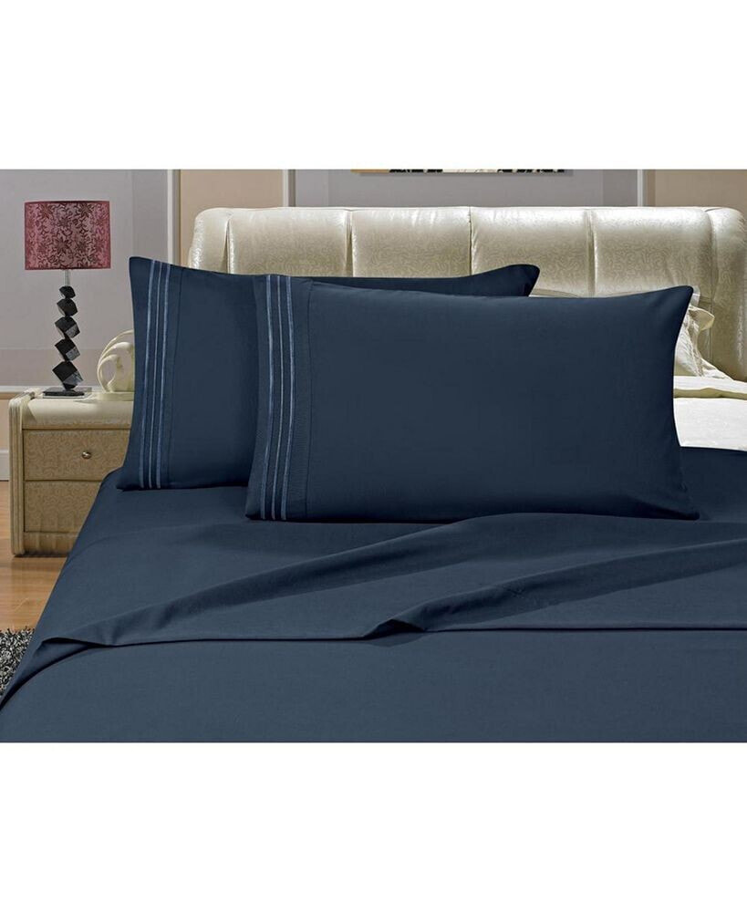 Elegant Comfort luxury Soft Solid 4 Pc. Sheet Set, Full