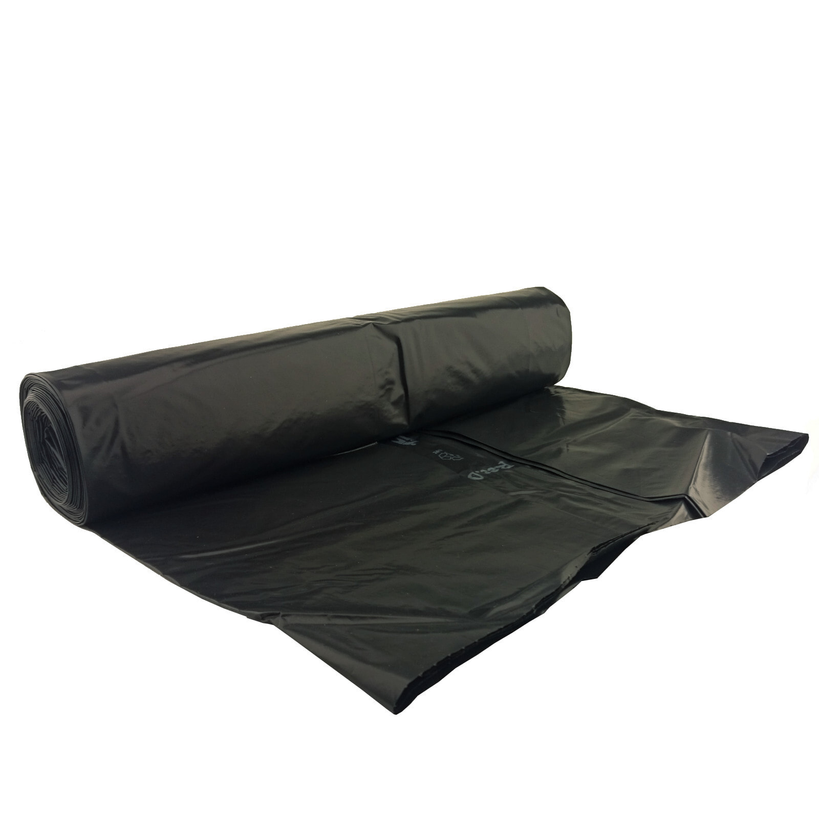 80 micron thick garbage bags. durable roll 15 pcs. - black 120L