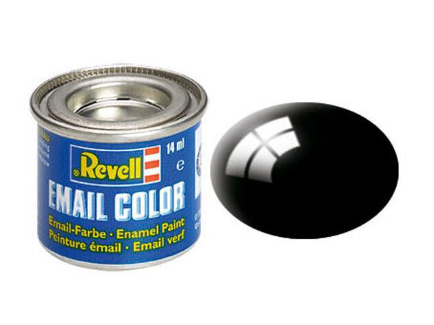Revell Black, gloss RAL 9005 14 ml-tin Краска 32107