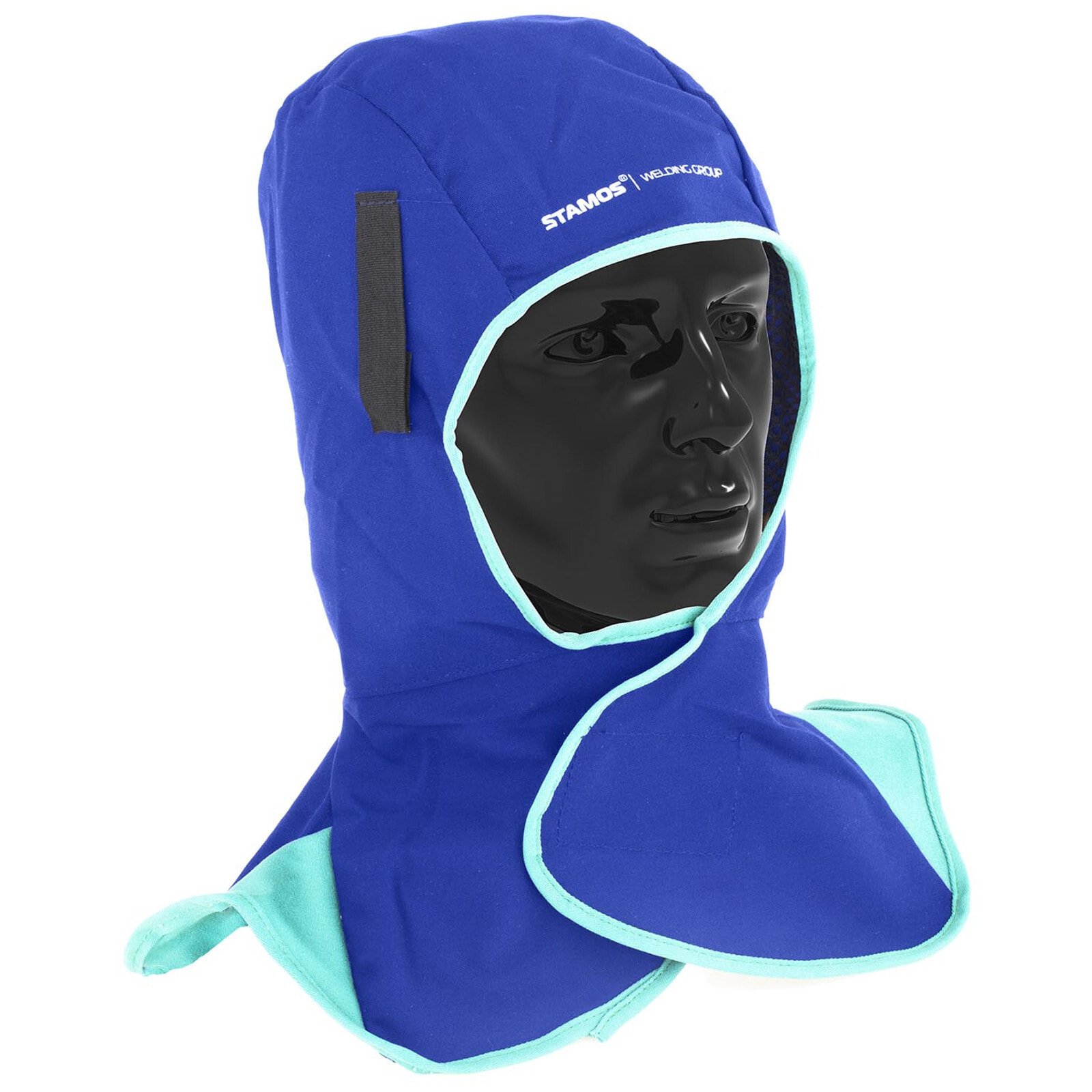 Welding hood made of non-flammable cotton, universal blue Stamos SWH01