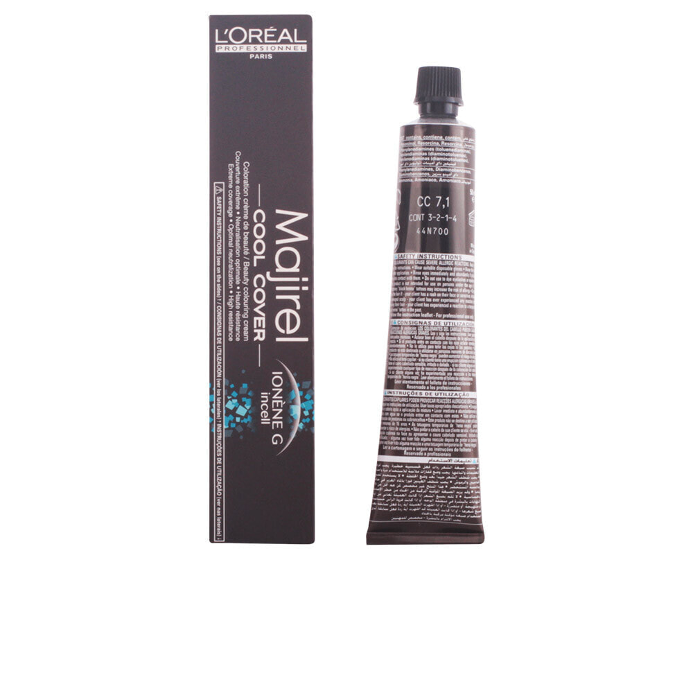 Loreal Paris Majirel Cool-Cover Hair Color No.7.1 Ash Blonde  Стойкая крем-краска для волос, оттенок пепельно-русый 50 мл