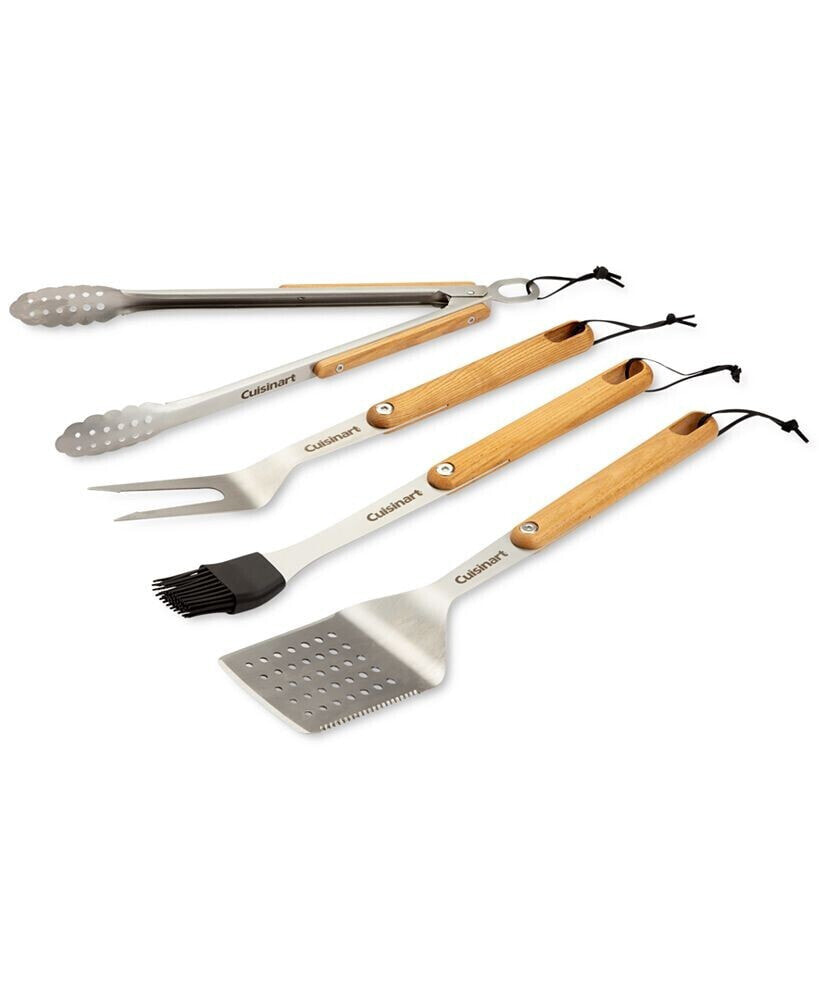 4-Pc. Ash Wood Grill Tool Set