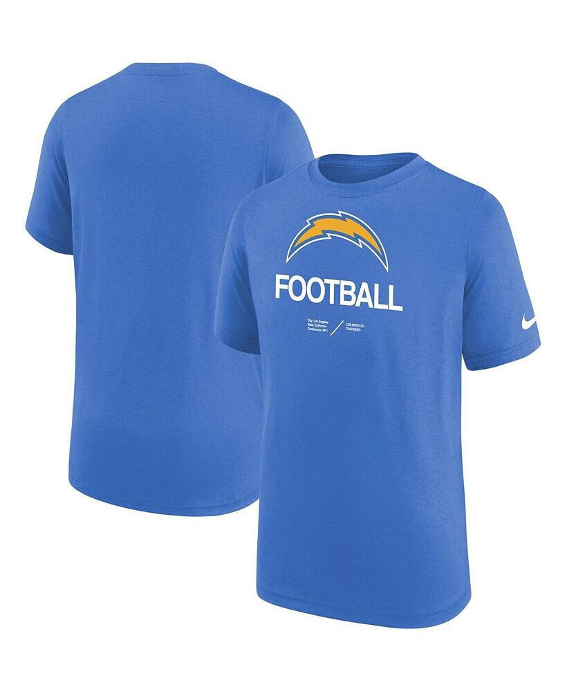 Youth Boys Powder Blue Los Angeles Chargers Sideline Legend Performance T-shirt
